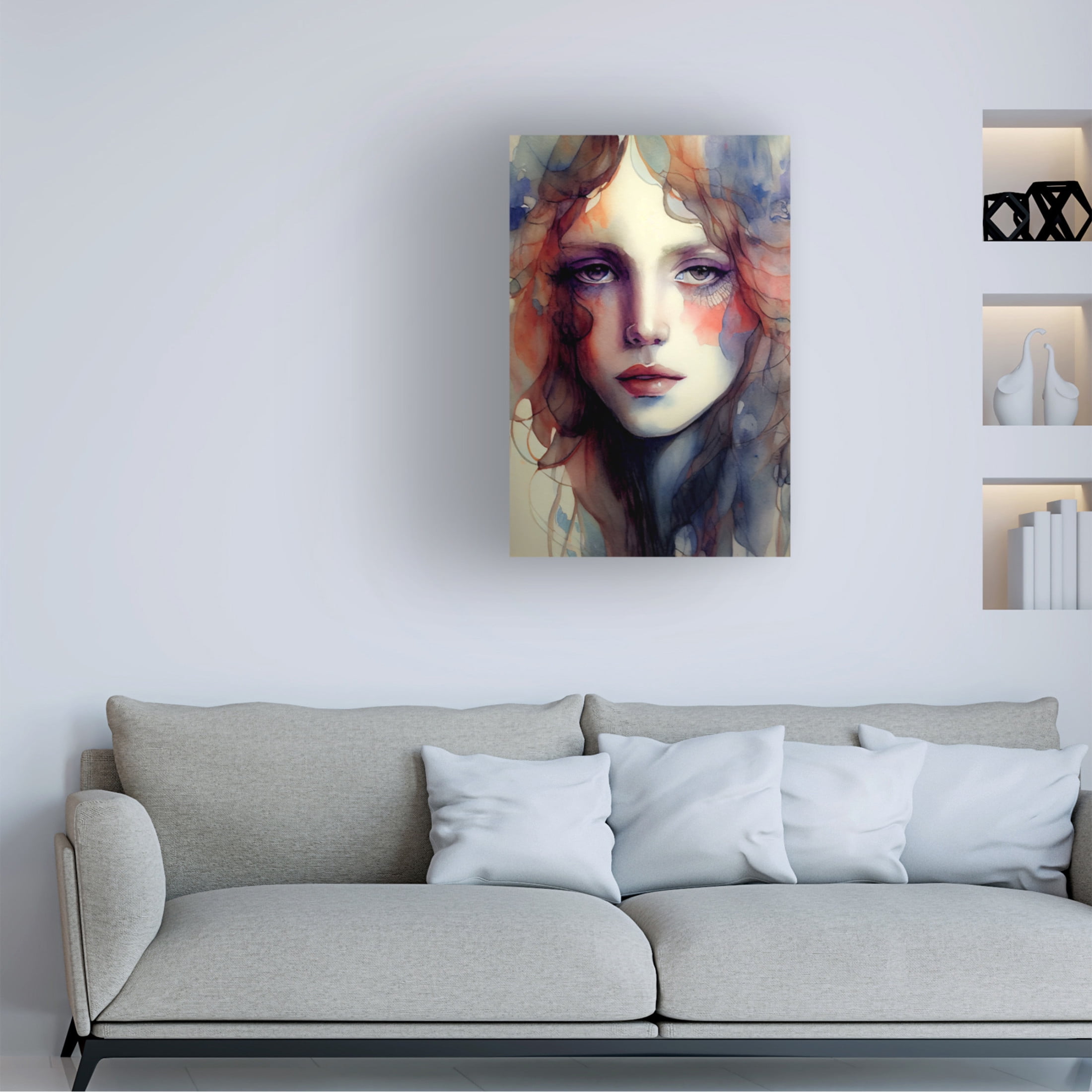 Canvas Wall Art - Sasha 'Woman I' Wall Art for Living Room, Bedroom, or Office Décor by Trademark Fine Art - 30 x 47 Inches