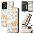 thumbnail image 1 of Compatible avec Realme Gt2 Pro Étui Portefeuille Coloré Fente pour Carte en Cuir Pu Support Magnétique Blocage Rfid, 1 of 3