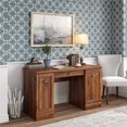 thumbnail image 1 of Delaney Double Pedestal Desk, Cherry Oak, 1 of 9