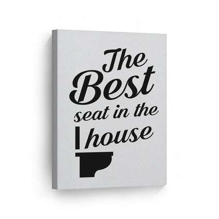 Smile Art Design The Best Seat in the House Funny Quote Saying Bathroom Decor CANVAS PRINT Toilet Funny Bathroom Sign Bathroom Wall Decor Wall Art Home Decoration Ready to Hang Made in USA- (Best House Designs In The World)