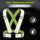 thumbnail image 5 of 2 pieces of reflective signal vest, high visibility, adjustable & elastic outdoor safety vest, 4 reflective bracelets, 5 of 5