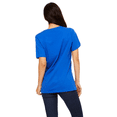 thumbnail image 4 of BELLA+CANVAS Women's Jersey T-Shirt, Short Sleeve V-Neck Relaxed Fit Cotton Tee, True Royal, Size M, 4 of 5