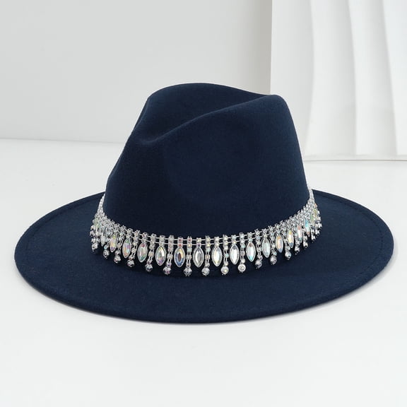 TIANZEN Western Cowboy Hat For Men And Women With Rhinestone Stylish Heart Flat Brim Party Hat Country Dance Accessory Cow Boy Hat Cover