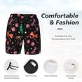 thumbnail image 3 of Yiaed Disco Mirror Ball Print Mens Swim Trunks Bathing Suit Compression Liner Beach Swim Shorts Swimwear Quick Dry Zipper Pocket No-Chafing Board Short-Medium, 3 of 6