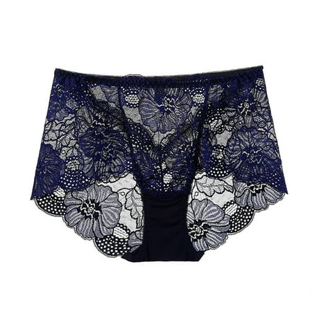

Women s Seamless Lace Panties Breathable Comfortable Quick-drying Underwear Seamless Breathable Comfortable Quick-drying Soft Hip Lift Seamless Lace Panties Women M Ink Blue