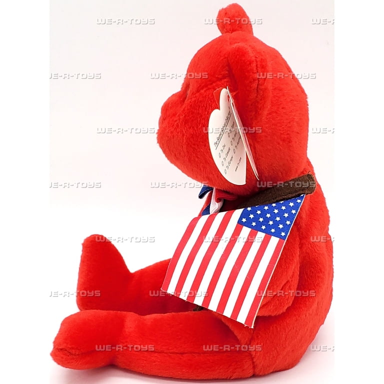 Ty Beanie Babies Thomas Jefferson the Bear with American Flag US