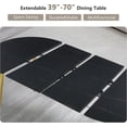 thumbnail image 4 of Lecut Oval Extendable Dining Room Table for 4-8 People, Extendable from 39.4" to 70.8", Modern Wooden Dining Table with MDF Tabletop and Metal Frame, Oval Kitchen Table for Home, Office, 4 of 11