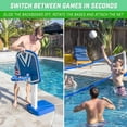 thumbnail image 3 of GoSports Splash Hoop 2-in-1 Pool Basketball Hoop & Volleyball Net Game Set, 3 of 6