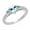 Aquamarine, variant on Collection 7X5MM Pear Morganite & Round White Diamond 3 Stone Teardrop Engagement Ring for Women (0.10 ctw, Color I-J, Clarity I1-I2) in 18K Yellow Gold, Size 8