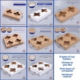 thumbnail image 4 of Portavasos desechable para llevar, posavasos para té con leche, taza individual, taza doble, cuatro tazas, base corrugada desgarrable, taza rechoncha, portavasos para café, 4 of 5