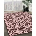 thumbnail image 3 of Ahgly Company Machine Washable Indoor Rectangle Transitional Deep Rose Pink Area Rugs, 5' x 8', 3 of 7