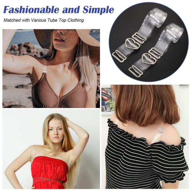 Sonducket 12x Tirantes De Sujetador Transparentes Y Ajustables Transparentes E Invisibles Para Ropa De Mujer Tirantes De Sujetador Transparentes
