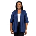 thumbnail image 2 of Plus Size Open Front Elbow Sleeve Cardigan, 2 of 11