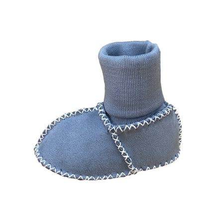 

Tenmix Girls Boys Ankle Boot First Walker Crib Shoes Prewalker Winter Bootie Plush Lining Socks Casual Lightweight Non-slip Slippers Shoe Blue 6C