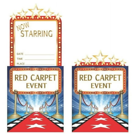 Access Hollywood Lights Popup Invitation Card, 8 Ct