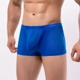 thumbnail image 4 of Aayomet Men Boxers Men's Enhancing Underwear Briefs Ice Silk Big Ball Pouch Briefs for Male Pack,Blue M, 4 of 5