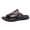 Brown, variant on Men's Leather Buckle Thong, Adjustable Open Toe Flip Flops, Soft Sole Outdoor Summer Beach Casual Slides Brown