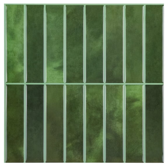 clevermosaics Removable Sticky Mosaic Vinyl Tile Stickers for Kitchen & Bathroom Backsplash, 12" x 12", Set of 10