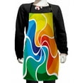 thumbnail image 1 of Psychedelic Kids Apron, Rainbow Colored Spiral Gradient Wind Rose Psychedelic Display Surreal Artisan, Boys Girls Apron Bib with Adjustable Ties for Cooking Baking Painting, Multicolor, by Ambesonne, 1 of 2