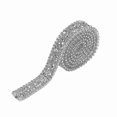 thumbnail image 1 of Sparkling Crystal Mesh Ribbon Trim, 15mm Wide Rhinestone Roll, 1 Yard Silver Diamond Wrap Trim for Crafting and Decorations, 1 of 5
