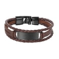 thumbnail image 2 of Jiaroswwei Men Bracelet Alloy Portable Braided Multi Layers Hollow Out Men Bangles Gift, 2 of 8