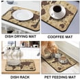 thumbnail image 4 of Coffee Bar Mat Accessories for Countertop Super Absorbent Anti-Slip Silicone Flower Dish Drying Mats for Kitchen Counter Draining Pad Decor Gift Fit Coffee Maker Coffee Pot Espresso Machine 24inx18in, 4 of 6