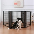 thumbnail image 4 of Foldable 32-Inch Tall Dog Exercise Pen Durable Pet Enclosure for Indoor, Outdoor, RV, or Yard Use 6-Panel Portable Playpen for Small and Medium Puppies and Dogs (Black), 4 of 4