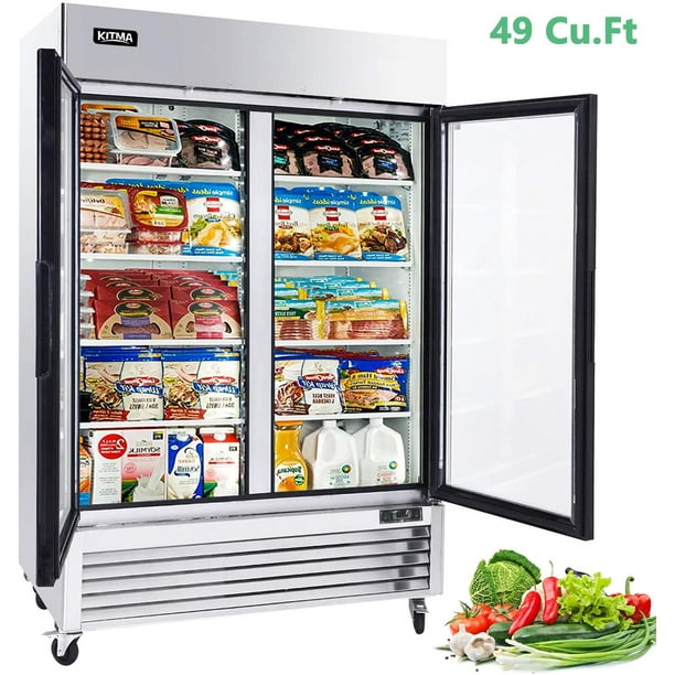 Merchandiser Refrigerator with 2 Glass Door KITMA 44.77 Cu.Ft