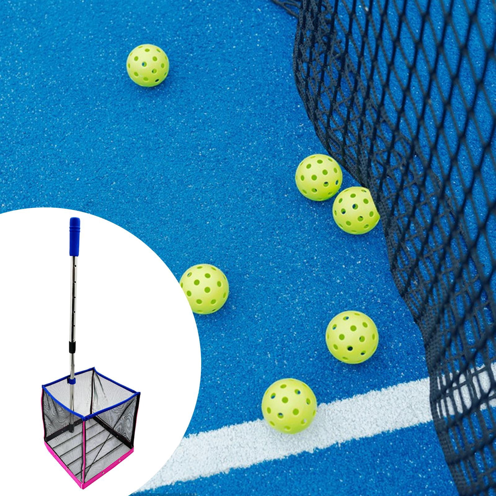 funtasica Pickleball Ball Retriever Grabber Basket Adjustable Telescopic Rod Balls Pickup Tool Pickleball Ball Collector Gatherer