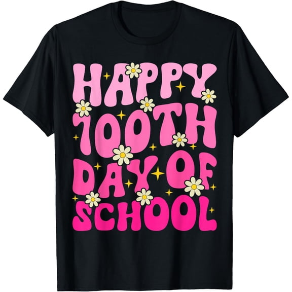 Funny 100th Day of School Teachers Women Happy 100 Days Adult T-shirt