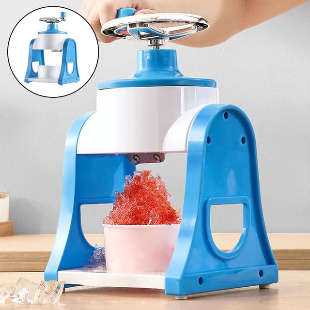 de trituradora de la trituradora de manual Mini hogar DIY COCINA de NIEVE Cono de nieve Breaker Fast aplastamiento para la cena de boda Azul Soledad Afeitadora manual trituradora de hielo