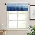 thumbnail image 2 of Navy Blue Kitchen Valances for Windows 60x18 Inch Kitchen Curtains Valances Rod Pocket Ombre Modern Oil Painting Aesthetics Abstract Art Bathroom Window Valances for Window Treatment Decor, 2 of 6