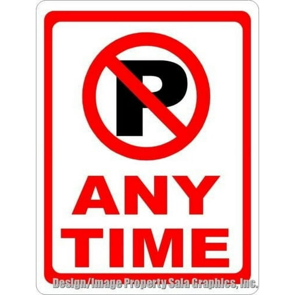 No Parking Anytime with Symbol Sign