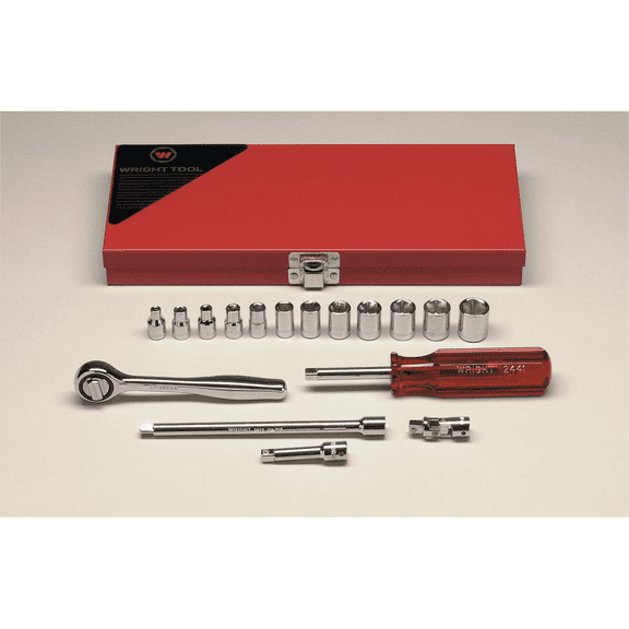 Wright Tool 1/4"Dr 6PtStdMMSkt Bx Set 17P