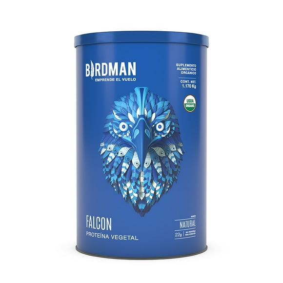 Proteína Vegetal (Vegana) Orgánica Birdman Falcon Protein Sabor Natural 1.17 kg