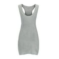 thumbnail image 5 of Kaemgyyd Women Sweater Midi Dress Sleeveless Crew Neck Casual Loose Knitted Ribbed Short Dress Solid Basic Tank Dress, 5 of 7