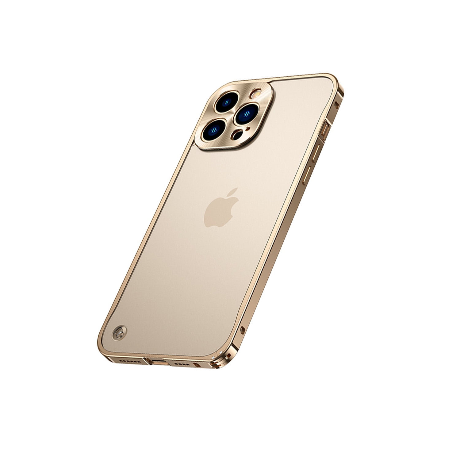 Uucovers Case For Apple Iphone 13 Pro Max 6 7 Inch 21 Yellow Resistant Anti Scratch Matte Clear Acrylic Hard Back Shockproof Case Metal Frame Slim Thin Transparent Frost Cover Gold Walmart Com