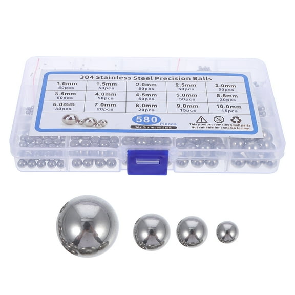 SWETRACE Bearing Steel Ball Assortment 580Pcs Round Easy Installation Mechanical Components