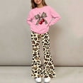 thumbnail image 7 of Cethrio Girls Graphic Outfit Sets, 2 Piece School Spring Fall Long Sleeve Girls' Clothing Sets Pink Size 7-8 T, 7 of 7