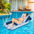thumbnail image 1 of Salón de la piscina,Hamaca de agua,flotador de piscina,sillón inflable,Colchoneta de aire para silla de salón con cama flotante y portavasos,Flotador de flotabilidad a con asiento, 1 of 8