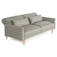 thumbnail image 4 of Sofá Cama Makora Anicka con Memory Foam Color Gris Claro Lino Respaldo Reclinable de 3 Posiciones, 4 of 6