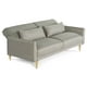 thumbnail image 4 of Sofá Cama Makora Anicka con Memory Foam Color Gris Claro Lino Respaldo Reclinable de 3 Posiciones, 4 of 6