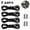 black+silver, variant on 2 Pairs Elastic No Tie Shoe Laces For Adults,Kids,Elderly,System With Elastic Shoe Laces - black+silver