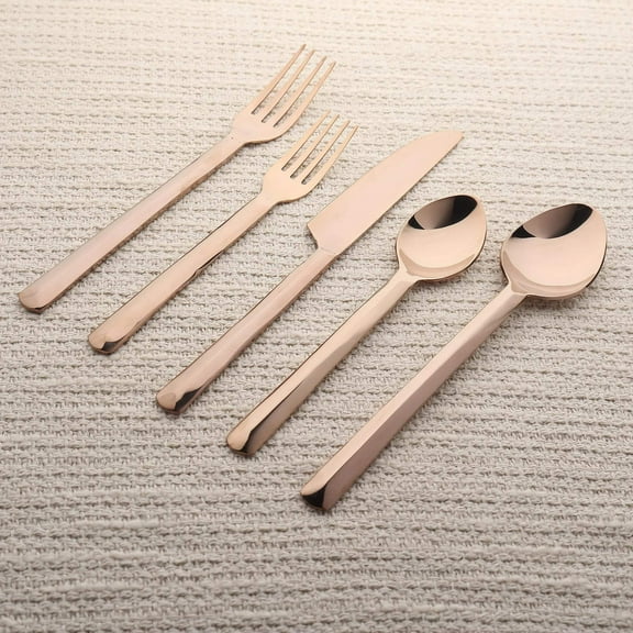 Broacade Bronze PVD 5 Pc. Flatware Set