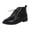 Black, variant on Women's Chukka Ankle Boots, Low Block Flat Heel Minimalist Vintage Short Booties, Lace Up Pointed Toe Contrast Stitch Casual Walking Dress Ankle Boots for Office Daily Streetwear Brown 43