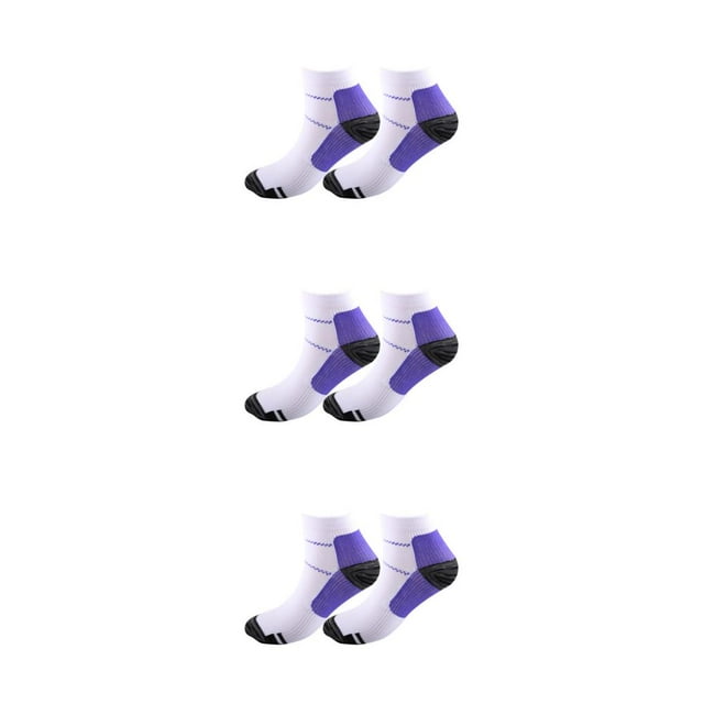 kurtrusly 1/2/3/5 2 Pcs/ensemble Chaussettes de Compression pour Femmes Performance et Réduction de la Fatigue Soulage Violet P/M 3 Pcs