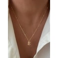 thumbnail image 3 of Collar con colgante con la inicial de la letra MDIEEL, chapado en oro de 14 quilates, para mujer, 3 of 6