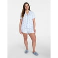 thumbnail image 6 of Joyspun Women’s Dreamy Soft Collection Bridal Knit Top and Shorts Pajama Set, 2-Piece, Sizes XS-3X, 6 of 9