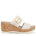thumbnail image 3 of Dr. Scholl's Shoes Womens Cali Vibe Faux Leather Cork Wedge Sandals, 3 of 9