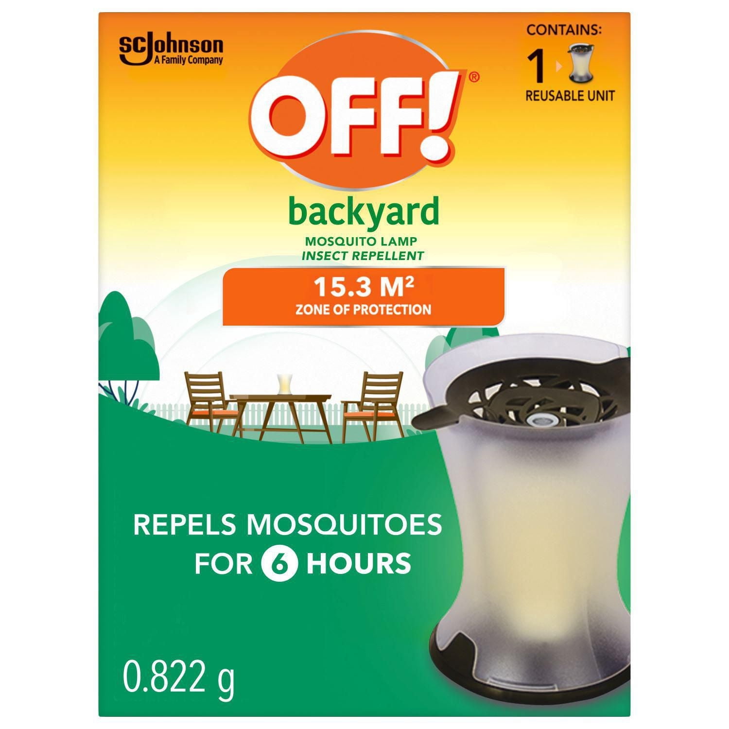 OFF! Backyard Insect and Mosquito Repellent Lamp, 1 Lamp and 1 Diffuser ...